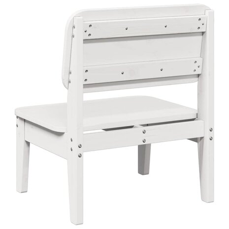 Tuinstoel 60x52,5x72 cm massief grenenhout wit 5