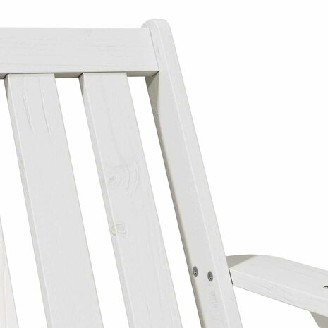 Tuinstoel Adirondack 75x77x77 cm massief grenenhout wit 7
