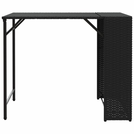 5-delige Tuinset inklapbaar poly rattan zwart  5