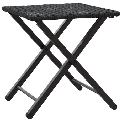 5-delige Tuinset inklapbaar poly rattan zwart  6