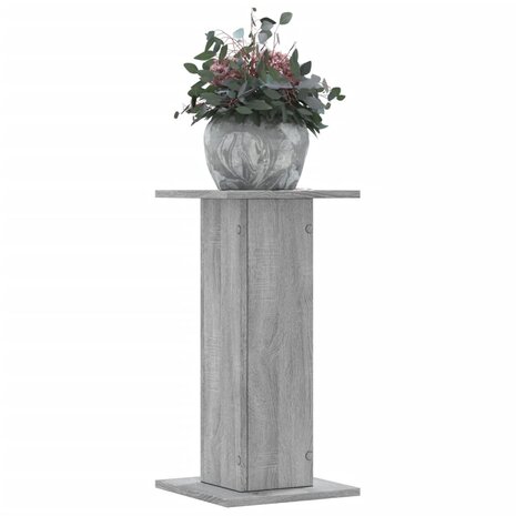 Plantenstandaards 2 st 30x30x60 cm bewerkt hout grijs sonoma 1