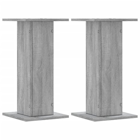 Plantenstandaards 2 st 30x30x60 cm bewerkt hout grijs sonoma 2
