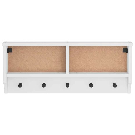 Wandkapstok SANDNES wit 87x12x35 cm massief grenenhout 5