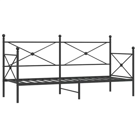 Slaapbank zonder matras 90x190 cm staal zwart 2