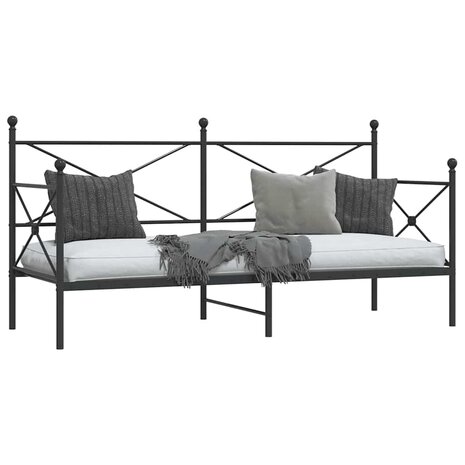 Slaapbank zonder matras 90x190 cm staal zwart 4