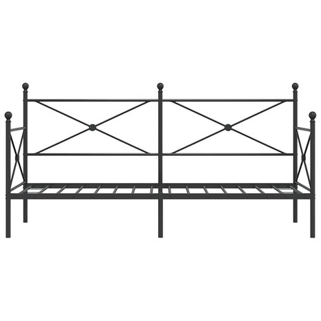 Slaapbank zonder matras 90x190 cm staal zwart 5