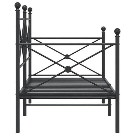 Slaapbank zonder matras 90x190 cm staal zwart 6