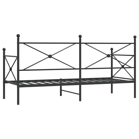 Slaapbank zonder matras 90x190 cm staal zwart 7