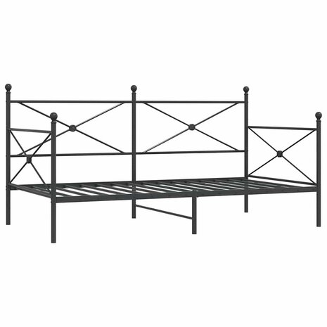 Slaapbank zonder matras 100x190 cm staal zwart 2