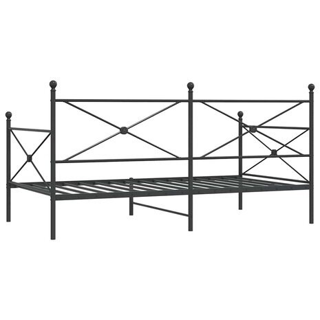 Slaapbank zonder matras 100x190 cm staal zwart 7