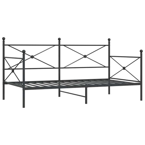 Slaapbank zonder matras 100x200 cm staal zwart 2