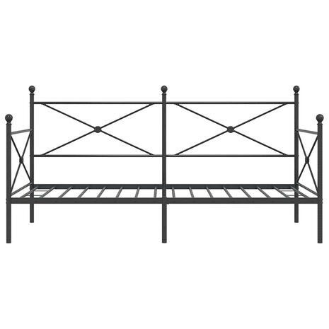 Slaapbank zonder matras 100x200 cm staal zwart 5