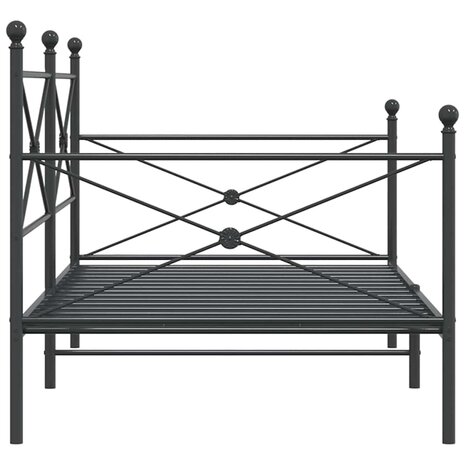 Slaapbank zonder matras 100x200 cm staal zwart 6