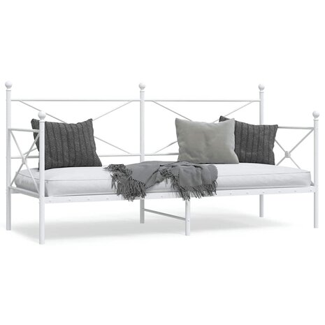 Slaapbank zonder matras 80x200 cm staal wit 1