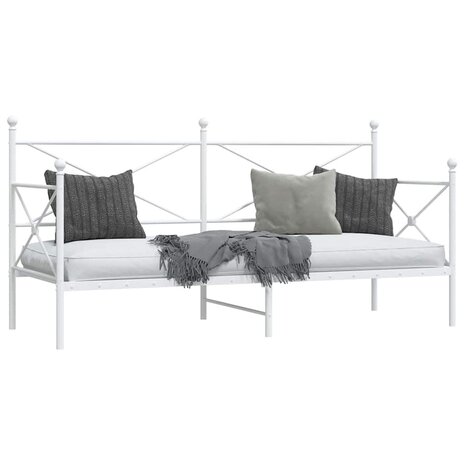 Slaapbank zonder matras 80x200 cm staal wit 4