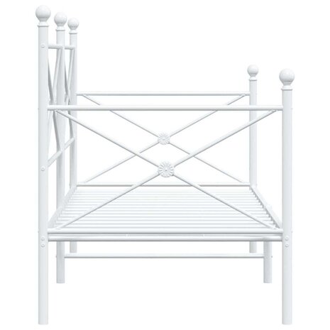 Slaapbank zonder matras 80x200 cm staal wit 6