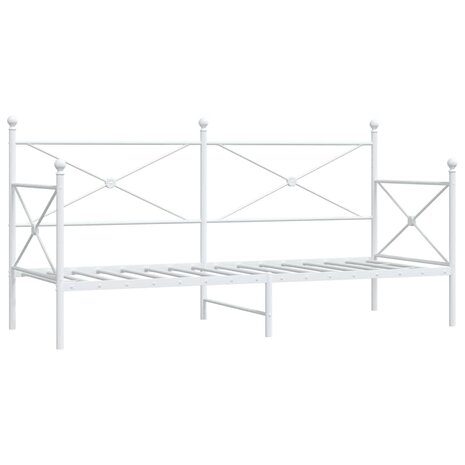 Slaapbank zonder matras 90x190 cm staal wit 2