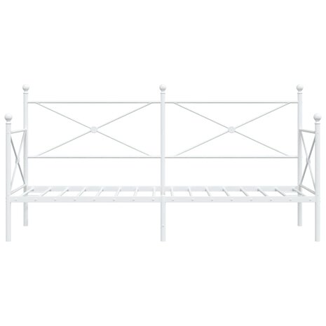 Slaapbank zonder matras 90x190 cm staal wit 5