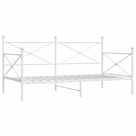 Slaapbank zonder matras 100x190 cm staal wit 2