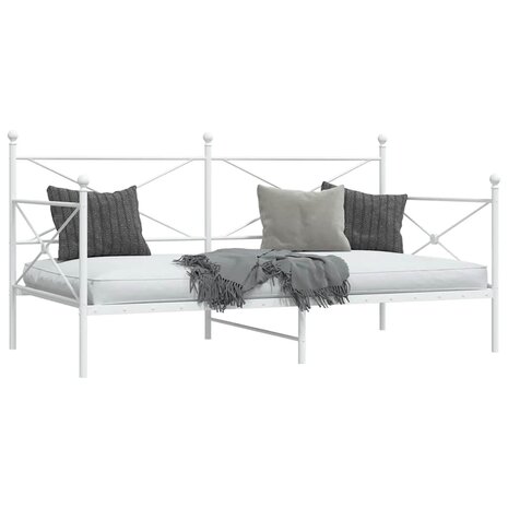 Slaapbank zonder matras 100x190 cm staal wit 4