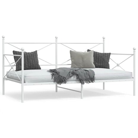Slaapbank zonder matras 100x200 cm staal wit 1