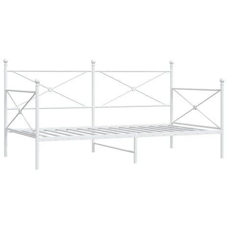 Slaapbank zonder matras 100x200 cm staal wit 2