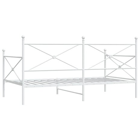 Slaapbank zonder matras 100x200 cm staal wit 7