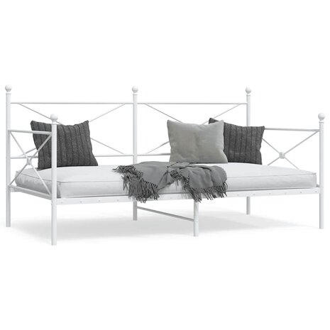 Slaapbank zonder matras 107x203 cm staal wit 1