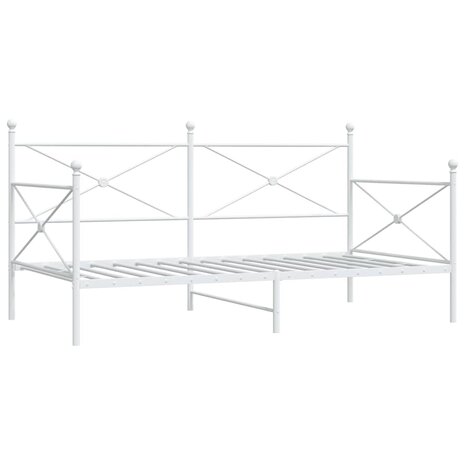 Slaapbank zonder matras 107x203 cm staal wit 2