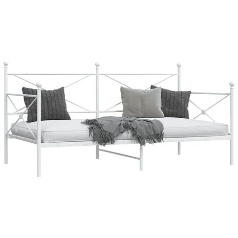 Slaapbank zonder matras 107x203 cm staal wit 4