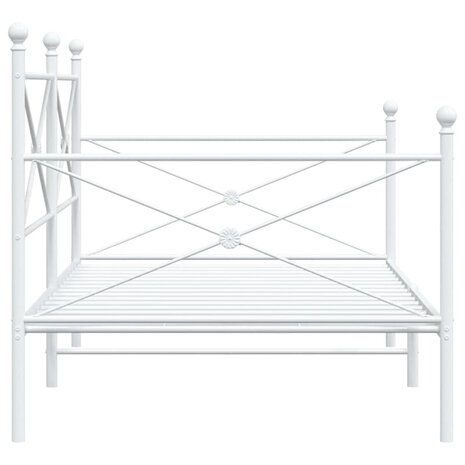 Slaapbank zonder matras 107x203 cm staal wit 6