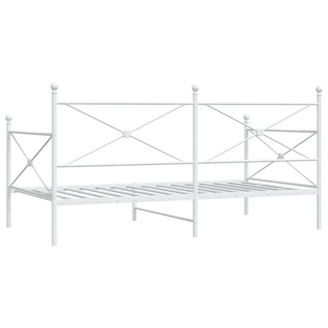 Slaapbank zonder matras 107x203 cm staal wit 7