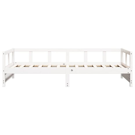 Slaapbank zonder matras 90x190 cm massief grenenhout wit 5