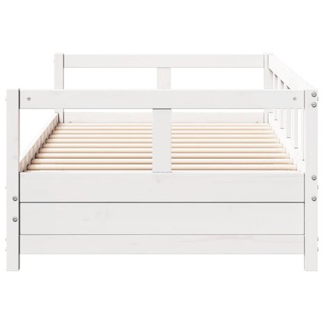 Slaapbank zonder matras 90x190 cm massief grenenhout wit 6