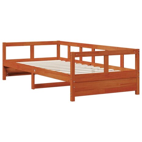Slaapbank zonder matras 90x190 cm massief grenenhout wasbruin 3