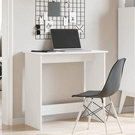 Bureau 80x40x75 cm bewerkt hout wit 3