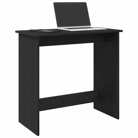 Bureau 80x40x75 cm bewerkt hout zwart 1