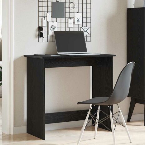 Bureau 80x40x75 cm bewerkt hout zwart 3