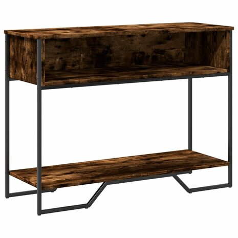 Wandtafel 100x35x74,5 cm bewerkt hout gerookt eikenkleurig 2
