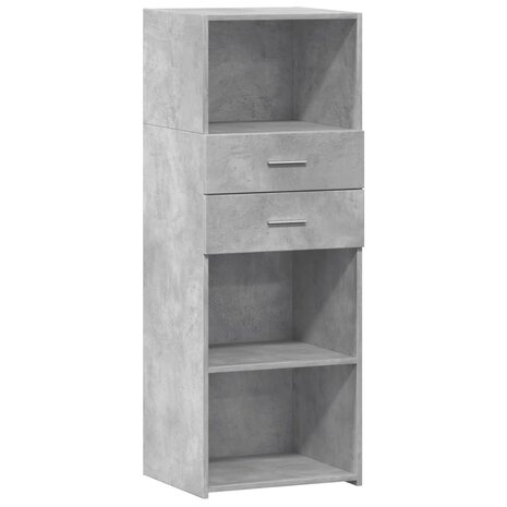 Hoge kast 45x42,5x124 cm bewerkt hout betongrijs 2