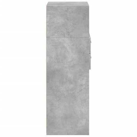 Hoge kast 45x42,5x124 cm bewerkt hout betongrijs 5