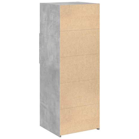 Hoge kast 45x42,5x124 cm bewerkt hout betongrijs 6