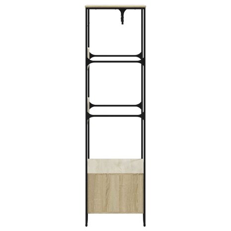 Kledingkast 90x50x180 cm bewerkt hout sonoma eikenkleurig 5