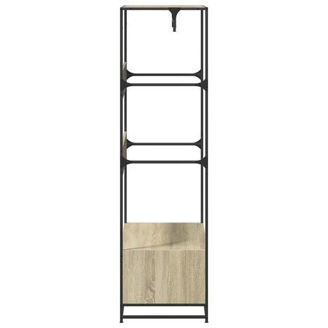Kledingkast 90x50x180 cm bewerkt hout sonoma eikenkleurig 5