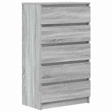 Ladekast 60x36x103 cm bewerkt hout grijs sonoma eikenkleurig 2