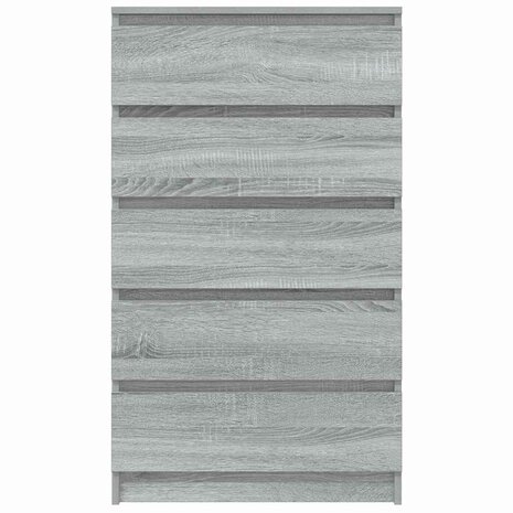 Ladekast 60x36x103 cm bewerkt hout grijs sonoma eikenkleurig 4