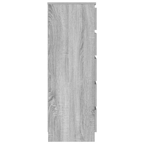 Ladekast 60x36x103 cm bewerkt hout grijs sonoma eikenkleurig 5