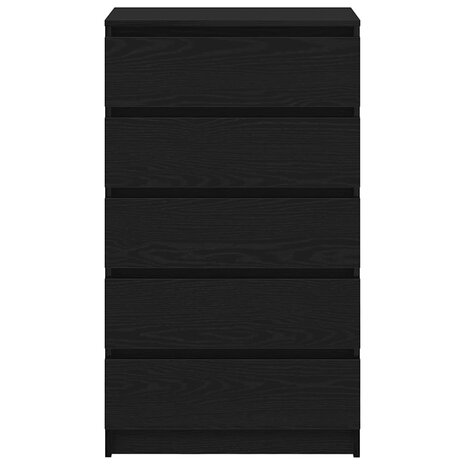 Ladekast 60x36x103 cm bewerkt hout zwart eikenkleur 6