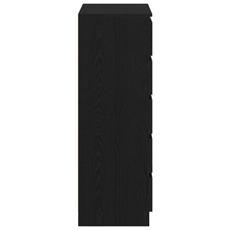 Ladekast 60x36x103 cm bewerkt hout zwart eikenkleur 7