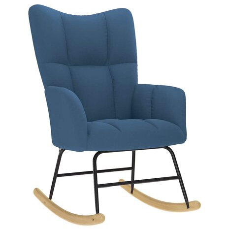 Schommelstoel stof blauw 1